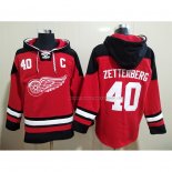 Veste a Capuche Detroit Red Wings Henrik Zetterberg Rouge