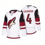 Maillot Hockey Arizona Coyotes Niklas Hjalmarsson 2018 Season Centennial Patch Team Road Blanc