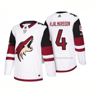 Maillot Hockey Arizona Coyotes Niklas Hjalmarsson 2018 Season Centennial Patch Team Road Blanc