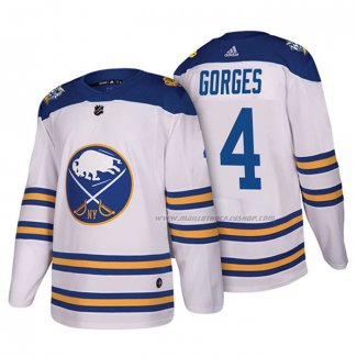 Maillot Hockey Buffalo Sabres Josh Gorges Authentique 2018 Winter Classic Blanc