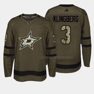 Maillot Hockey Dallas Stars John Klingberg 2018 Salute To Service Vert Militar