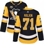 Maillot Hockey Femme Pittsburgh Penguins Evgeni Malkin 50 Anniversary Domicile Premier Noir