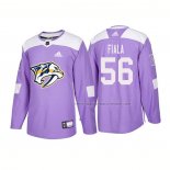 Maillot Hockey Nashville Predators Kevin Fiala Authentique 2018 Fights Cancer Volet