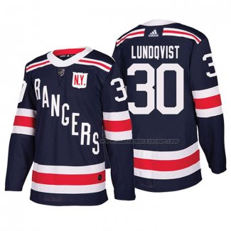 Maillot Hockey New York Rangers Henrik Lundqvist Authentique 2018 Winter Classic Bleu