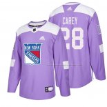 Maillot Hockey New York Rangers Paul Carey 2018 Fights Cancer Volet