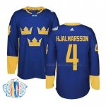 Maillot Hockey Suecia Niklas Hjalmarsson Premier 2016 World Cup Bleu