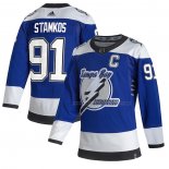 Maillot Hockey Tampa Bay Lightning Steven Stamkos Reverse Retro Authentique 2020-21 Bleu