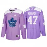Maillot Hockey Toronto Maple Leafs Leo Komarov 2018 Fights Cancer Volet