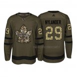 Maillot Hockey Toronto Maple Leafs William Nylander 2018 Salute To Service Vert Militar