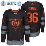 Maillot Hockey America del Norte John Gibson Premier 2016 World Cup Noir