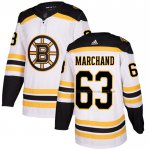 Maillot Hockey Boston Bruins Brad Marchand Authentique Stitched Blanc