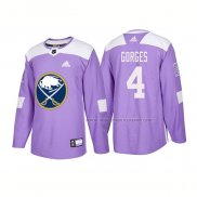 Maillot Hockey Buffalo Sabres Josh Gorges Authentique 2018 Fights Cancer Volet