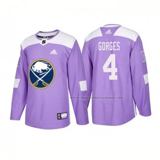 Maillot Hockey Buffalo Sabres Josh Gorges Authentique 2018 Fights Cancer Volet