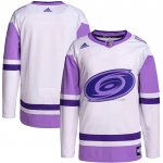 Maillot Hockey Carolina Hurricanes Blank Practice Authentique 2018 Fights Cancer Blanc Volet