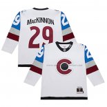Maillot Hockey Colorado Avalanche Nathan Mackinnon Mitchell & Ness 2016-17 Blanc