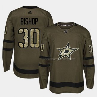 Maillot Hockey Dallas Stars Ben Bishop 2018 Salute To Service Vert Militar
