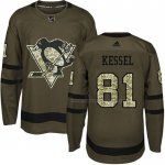 Maillot Hockey Enfant Pittsburgh Penguins Phil Kessel 2018 Salute To Service Vert Militar
