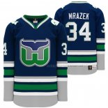 Maillot Hockey Hartford Whalers Petr Mrazek Heritage Night Throwback Bleu