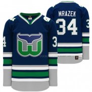 Maillot Hockey Hartford Whalers Petr Mrazek Heritage Night Throwback Bleu