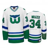 Maillot Hockey Hartford Whalers Petr Mrazek Heritage Throwback Blanc