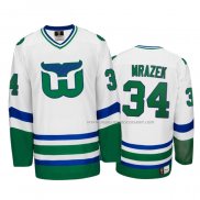 Maillot Hockey Hartford Whalers Petr Mrazek Heritage Throwback Blanc