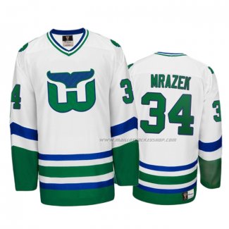 Maillot Hockey Hartford Whalers Petr Mrazek Heritage Throwback Blanc