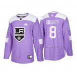 Maillot Hockey Los Angeles Kings Drew Doughty Authentique 2018 Fights Cancer Volet