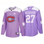 Maillot Hockey Montreal Canadiens Alex Galchenyuk Authentique 2018 Fights Cancer Volet
