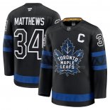 Maillot Hockey Toronto Maple Leafs Auston Matthews Captain Patch Alterner Noir