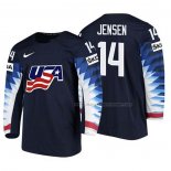 Maillot Hockey USA Nick Jensen 2018 Iihf World Championship Joueur Noir