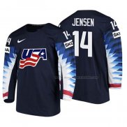 Maillot Hockey USA Nick Jensen 2018 Iihf World Championship Joueur Noir