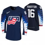 Maillot Hockey USA Nick Robertson 2020 Iihf World Junior Championship Noir