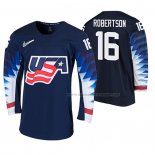 Maillot Hockey USA Nick Robertson 2020 Iihf World Junior Championship Noir