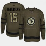 Maillot Hockey Winnipeg Jets Matt Hendricks 2018 Salute To Service Vert Militar