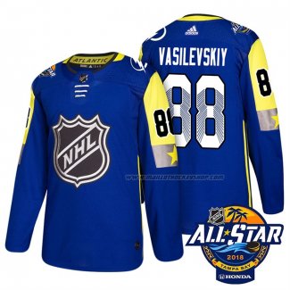 Maillot Hockey 2018 All Star Tampa Bay Lightning Andrei Vasilevskiy Authentique Bleu