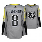 Maillot Hockey 2018 All Star Washington Capitals Alex Ovechkin Metro Division Authentique Gris