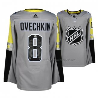 Maillot Hockey 2018 All Star Washington Capitals Alex Ovechkin Metro Division Authentique Gris