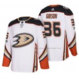 Maillot Hockey Anaheim Ducks John Gibson 2018 New Season Team Road Blanc