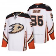 Maillot Hockey Anaheim Ducks John Gibson 2018 New Season Team Road Blanc