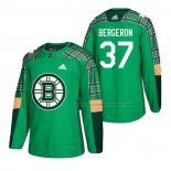 Maillot Hockey Boston Bruins Patrice Bergeron 2018 Dia de San Patricio Vert