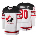 Maillot Hockey Canada Kevin Mandolese 2018 Iihf World Championship Joueur Blanc