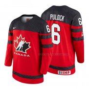 Maillot Hockey Canada Ryan Pulock 2018 Iihf World Championship Joueur Rouge