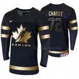 Maillot Hockey Canada Thomas Chabot 2020 Iihf World Junior Championship Golden Edition Limited Noir