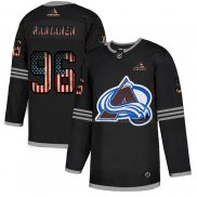 Maillot Hockey Colorado Avalanche Mikko Rantanen 2020 USA Flag Noir