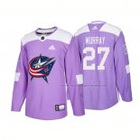 Maillot Hockey Columbus Blue Jackets Ryan Murray Authentique 2018 Fights Cancer Volet