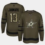 Maillot Hockey Dallas Stars Mattias Janmark 2018 Salute To Service Vert Militar