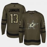 Maillot Hockey Dallas Stars Mattias Janmark 2018 Salute To Service Vert Militar