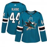 Maillot Hockey Femme San Jose Sharks Marc Edouard Vlasic Authentique Joueur Vert