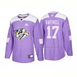 Maillot Hockey Nashville Predators Scott Hartnell Authentique 2018 Fights Cancer Volet