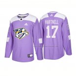 Maillot Hockey Nashville Predators Scott Hartnell Authentique 2018 Fights Cancer Volet